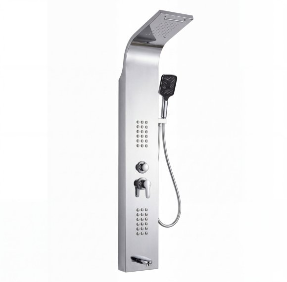 Chrome Multi-Function Shower Panel Wholesale Supplier with Rainfall and Body Jets