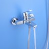 Wall Mounted Bathtub Faucet Supplier with Handheld Spray and Tub Spout