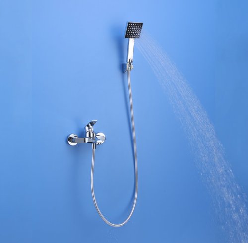 Wall Mounted Bathtub Faucet Supplier with Handheld Spray and Tub Spout