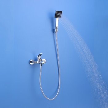 Wall Mounted Bathtub Faucet Supplier with Handheld Spray and Tub Spout