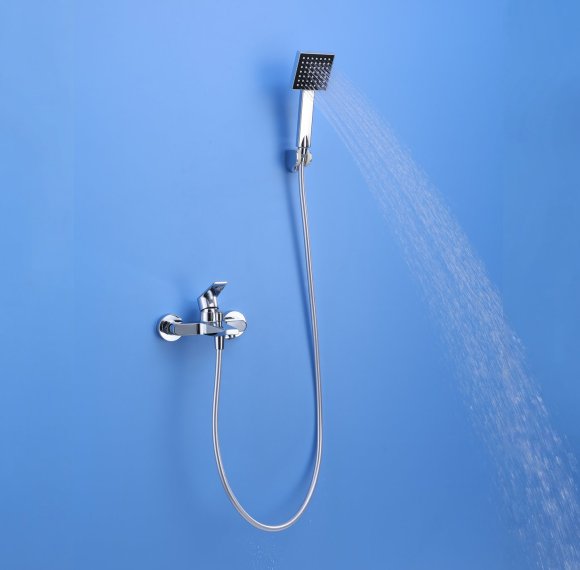 Wall Mounted Bathtub Faucet Supplier with Handheld Spray and Tub Spout