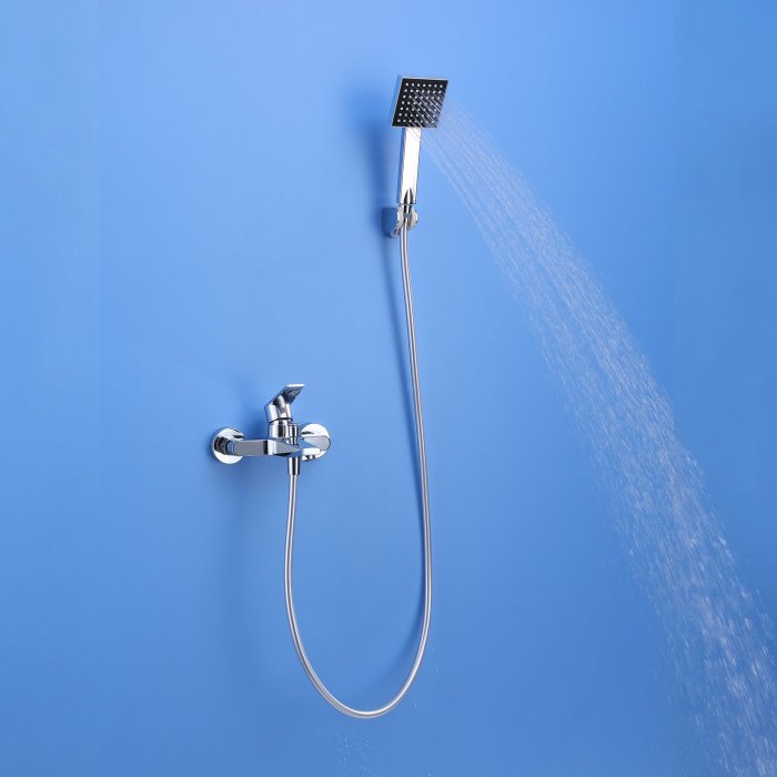 Wall Mounted Bathtub Faucet Supplier with Handheld Spray and Tub Spout