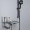 Grey Wall Mounted Bathtub Faucet with Waterfall Outlet and Spray Gun Luxury Supplier