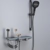 Grey Wall Mounted Bathtub Faucet with Waterfall Outlet and Spray Gun Luxury Supplier
