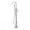 Chrome Freestanding Bathtub Faucet Supplier with Handheld Spray and Gooseneck Spout