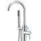 Chrome Freestanding Bathtub Faucet Supplier with Handheld Spray and Gooseneck Spout