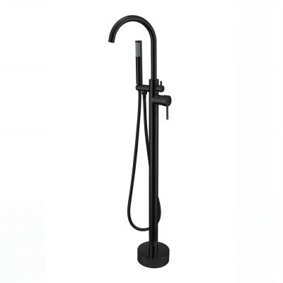 Matte Black Freestanding Bathtub Faucet Supplier with Handheld Spray for Modern Bathrooms