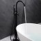 Matte Black Freestanding Bathtub Faucet Supplier with Handheld Spray for Modern Bathrooms