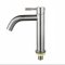 Brushed Nickel Single Cold Basin Tap Supplier with One-Piece Steel Body
