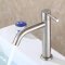 Brushed Nickel Single Cold Basin Tap Supplier with One-Piece Steel Body