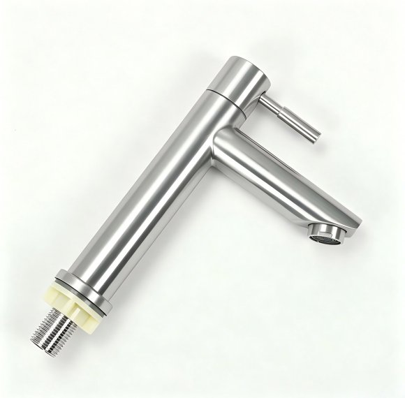 Brushed Nickel Elevated Basin Tap Wholesale Supplier with Forged One-Piece Body
