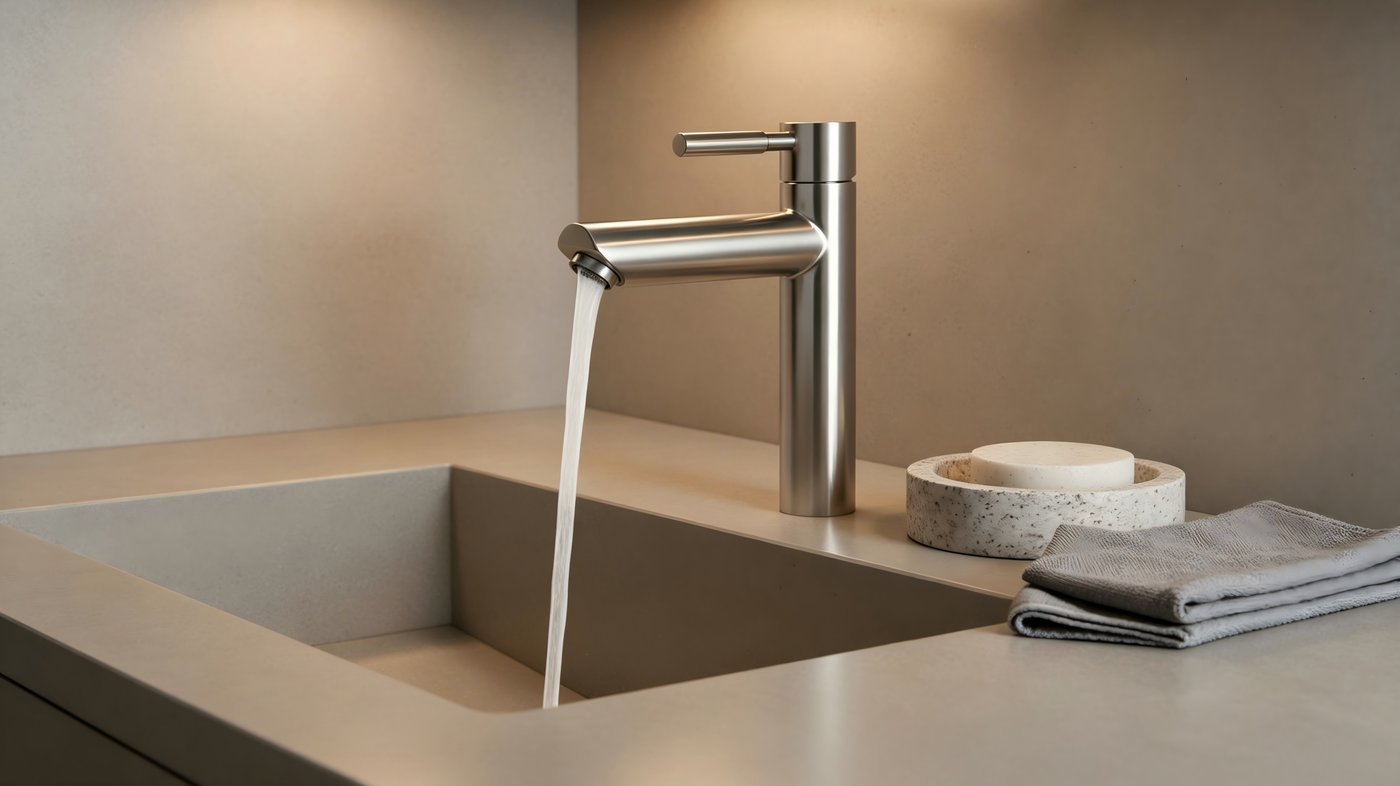 Brushed Nickel Elevated Basin Tap Wholesale Supplier with Forged One-Piece Body