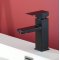 Matte Black Basin Faucet Supplier with Square Lever Hot and Cold Mixing
