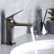 Grey Basin Faucet Supplier with Curved Body and Single Lever Mixer