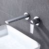 Chrome Wall Mounted Basin Faucet Supplier with Concealed Brass Waterway