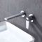 Chrome Wall Mounted Basin Faucet Supplier with Concealed Brass Waterway