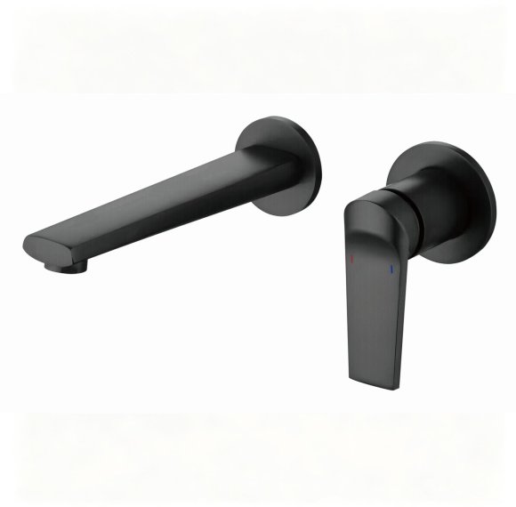 Matte Black Wall Mounted Basin Faucet Supplier for Commercial Bathrooms