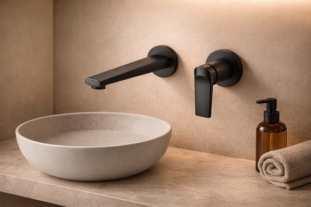 Matte Black Wall Mounted Basin Faucet Supplier for Commercial Bathrooms
