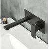 Matte Black Wall Mounted Basin Faucet Supplier with Concealed Pre-Embedded Box