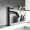 Matte Black Single Cold Basin Tap Supplier with Curved Spout and Lever Handle