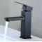 Matte Black Basin Faucet Supplier with Square Lever Hot and Cold Mixing