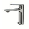 Grey Basin Faucet Supplier with Curved Body and Single Lever Mixer