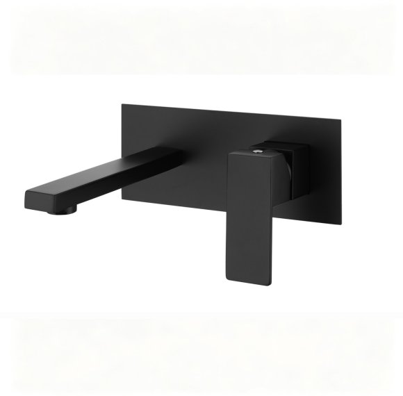 Matte Black Wall Mounted Basin Faucet Supplier with Concealed Pre-Embedded Box