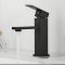 Matte Black Basin Faucet Supplier with Square Lever Hot and Cold Mixing