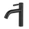 Matte Black Single Cold Basin Tap Supplier with Curved Spout and Lever Handle