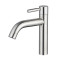Brushed Nickel Single Cold Basin Tap Supplier with One-Piece Steel Body