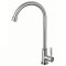 Brushed Nickel Single Cold Kitchen Tap Supplier with Gooseneck Swivel Spout