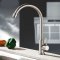 Brushed Nickel Single Cold Kitchen Tap Supplier with Gooseneck Swivel Spout