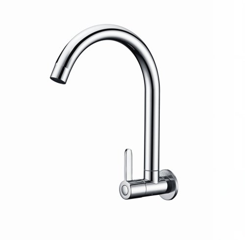 Chrome Single Cold Kitchen Tap Supplier with Vertical Lever Control