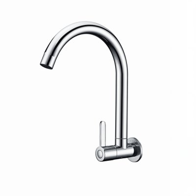 Chrome Single Cold Kitchen Tap Supplier with Vertical Lever Control