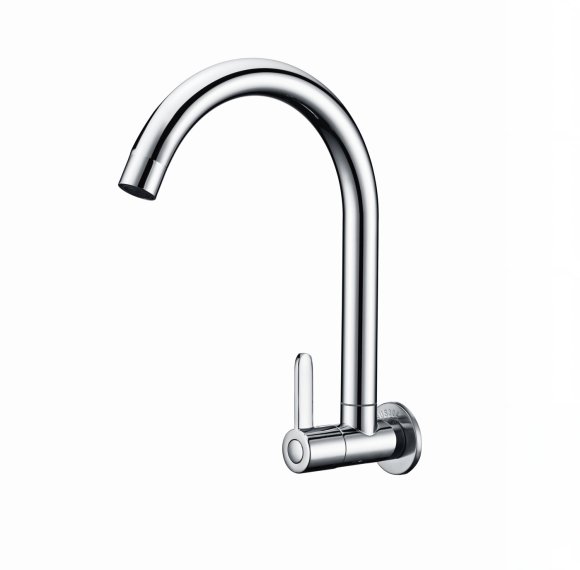 Chrome Single Cold Kitchen Tap Supplier with Vertical Lever Control