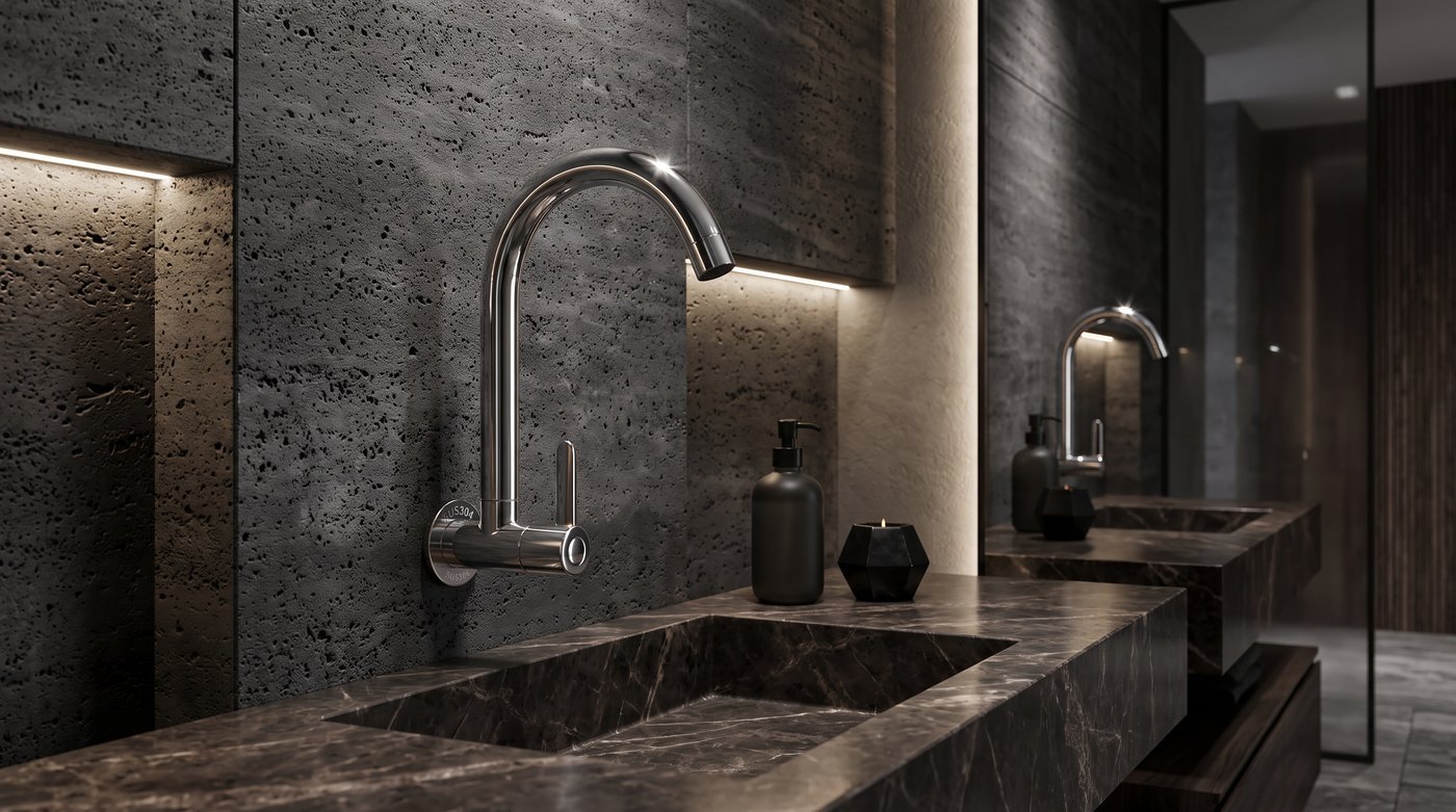 Chrome Single Cold Kitchen Tap Supplier with Vertical Lever Control