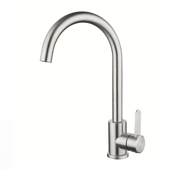 Brushed Nickel Kitchen Faucet Supplier with Hot and Cold Mixing