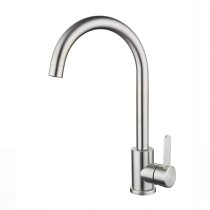 Brushed Nickel Kitchen Faucet Supplier with Hot and Cold Mixing