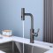 Grey Kitchen Faucet Supplier with Pull Out Spray Head and Three Functions