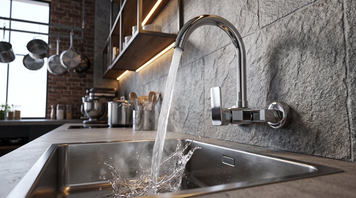 Chrome Wall Mounted Kitchen Faucet Wholesale Supplier for Bulk Projects