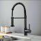 Matte Black Kitchen Faucet Supplier with Spring Coil Spray Head