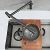 Grey Foldable Wall Mounted Kitchen Tap Supplier with Swivel Spout