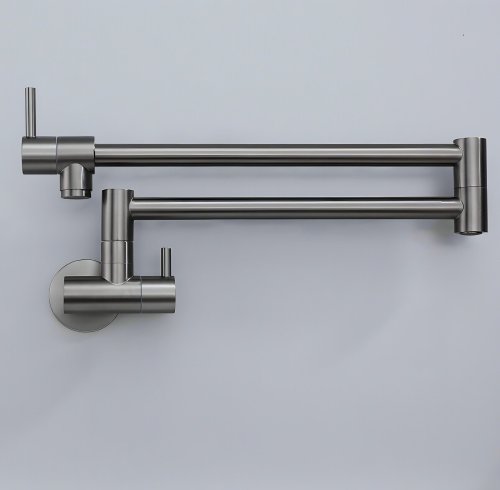 Grey Foldable Wall Mounted Kitchen Tap Supplier with Swivel Spout