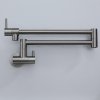 Grey Foldable Wall Mounted Kitchen Tap Supplier with Swivel Spout