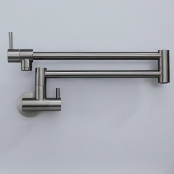 Grey Foldable Wall Mounted Kitchen Tap Supplier with Swivel Spout