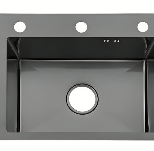 Matte Black Single Bowl Kitchen Sink Supplier with Drain Kit for Compact Cabinets
