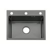 Matte Black Single Bowl Kitchen Sink Supplier with Drain Kit for Compact Cabinets