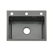 Matte Black Single Bowl Kitchen Sink Supplier with Drain Kit for Compact Cabinets
