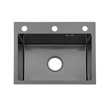 Matte Black Single Bowl Kitchen Sink Supplier with Drain Kit for Compact Cabinets