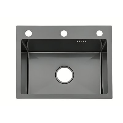 Matte Black Single Bowl Kitchen Sink Supplier with Drain Kit for Compact Cabinets